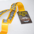 Wooden 50mile wood marathon medal with laser engrave logo